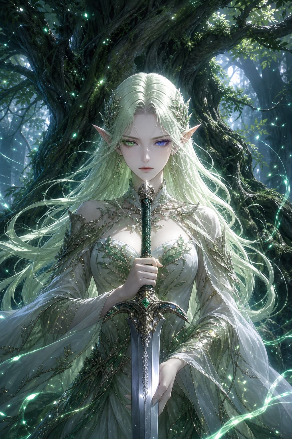 The swordsman who died at the top of the tower became a Dryad.