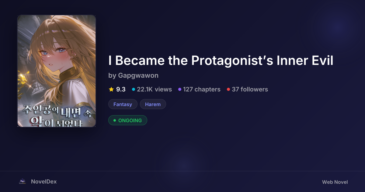 I Became the Protagonist’s Inner Evil by Gapgwawon | NovelDex