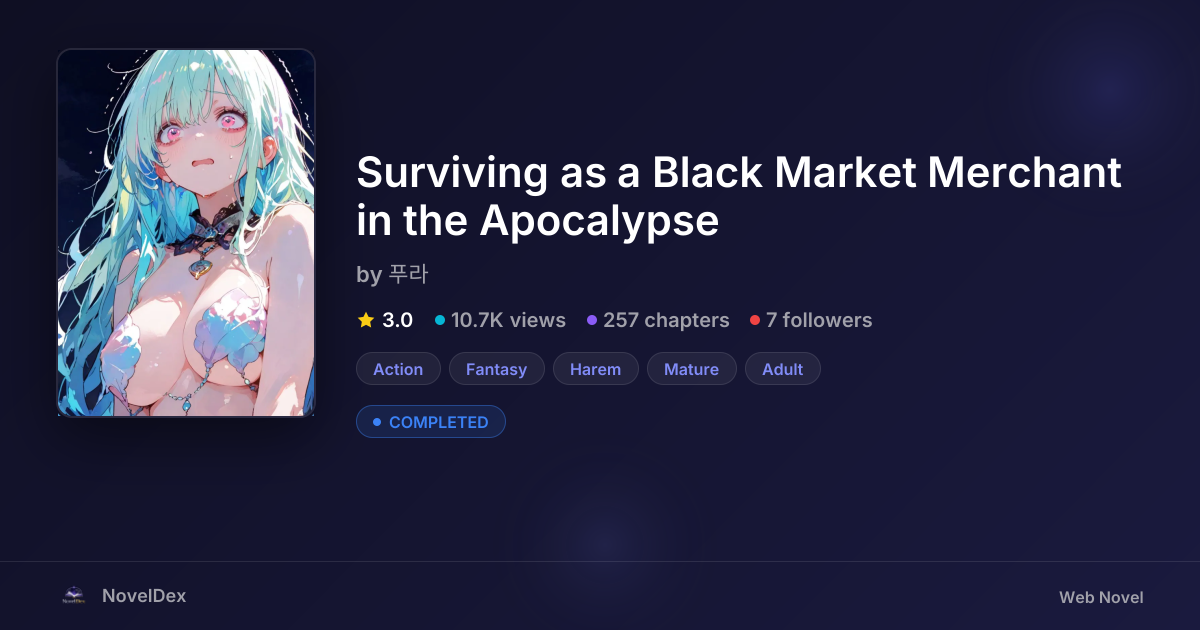 Surviving as a Black Market Merchant in the Apocalypse by 푸라 | NovelDex