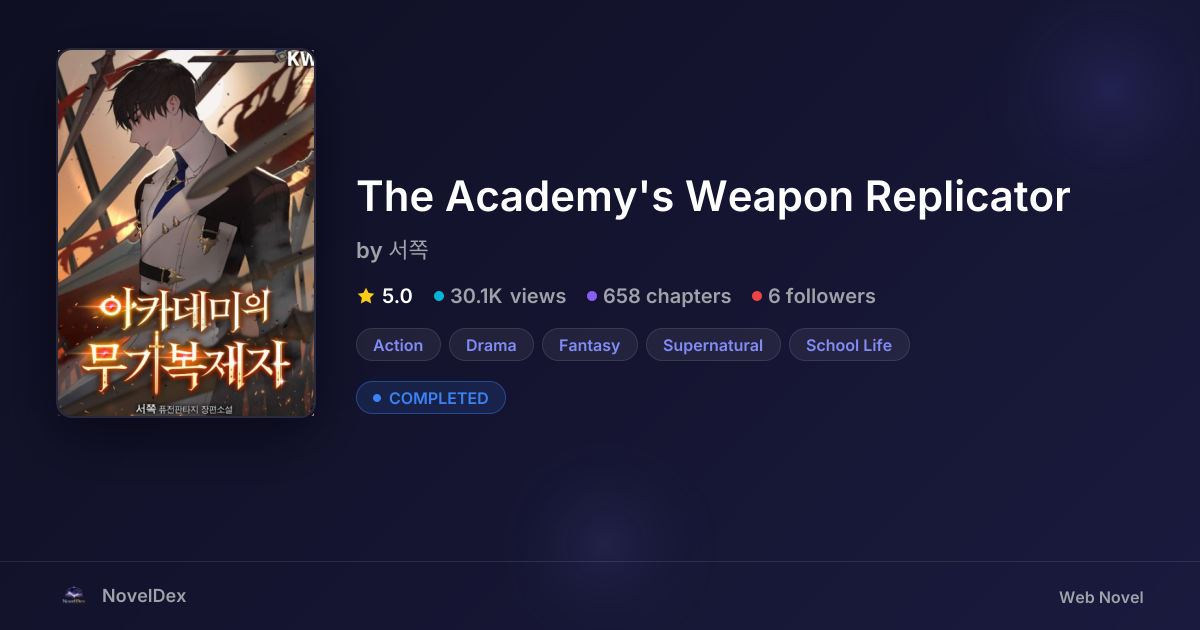 The Academy's Weapon Replicator by 서쪽 | NovelDex
