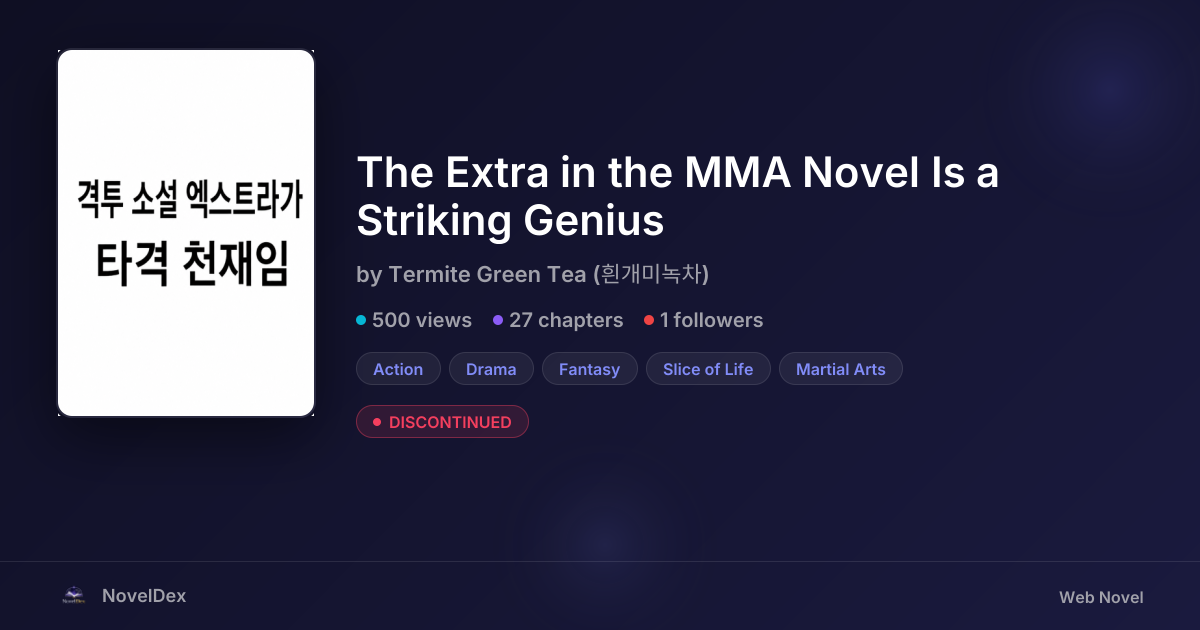 The Extra in the MMA Novel Is a Striking Genius by Termite Green Tea (흰 ...