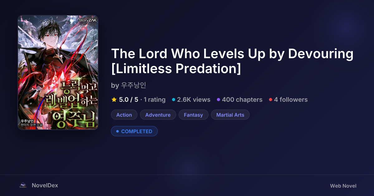 The Lord Who Levels Up by Devouring [Limitless Predation] by 우주낭인 ...