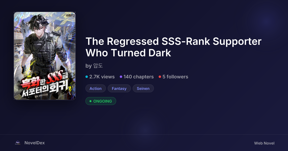 The Regressed SSS-Rank Supporter Who Turned Dark by 압도 | NovelDex