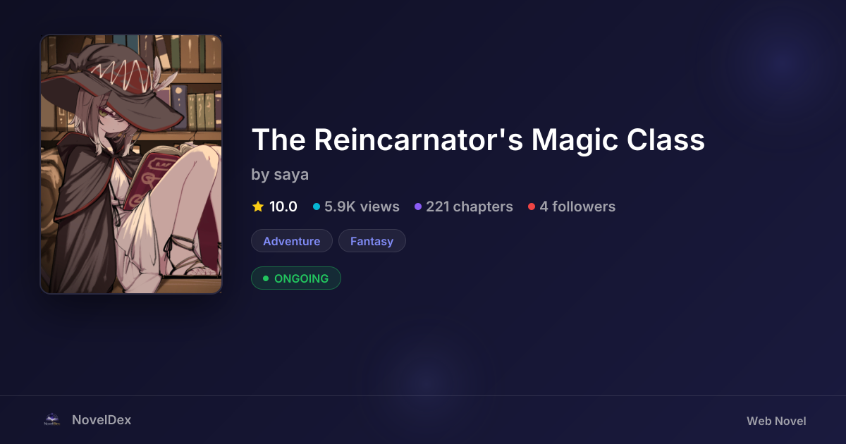 The Reincarnator's Magic Class by saya | NovelDex